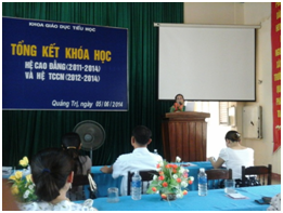 Tổng kết khóa học Cao đẳng giáo dục tiểu học 2011-2014; Trung cấp sư phạm tiểu học 2012-2014