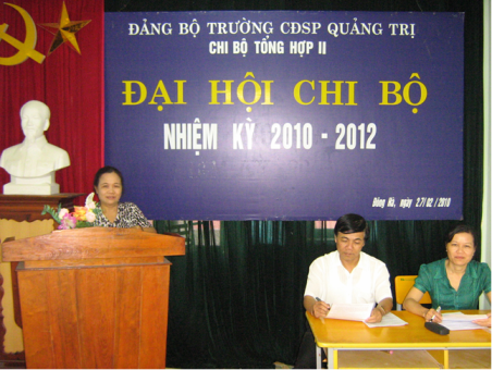 Đại hội Chi bộ Tổng hợp II nhiệm kỳ 2010 - 2012