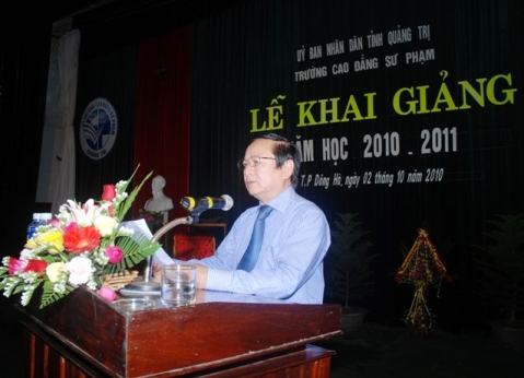 Phát biểu của Chủ tịch UBND tỉnh Nguyễn Đức Cường tại lễ khai giảng năm học 2010 - 2011