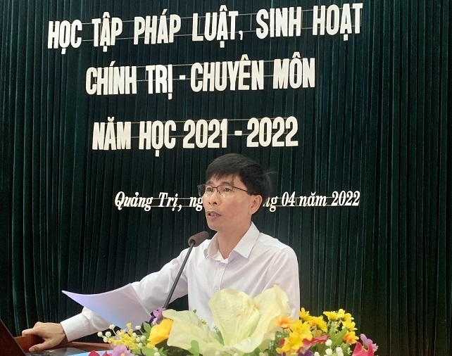 HỘI NGHỊ HỌC TẬP, QUÁN TRIỆT CHUYÊN ĐỀ NĂM 2022 VỀ HỌC TẬP VÀ LÀM THEO TƯ TƯỞNG, ĐẠO ĐỨC, PHONG CÁCH HỒ CHÍ MINH CỦA ĐẢNG BỘ TRƯỜNG CAO ĐẲNG SƯ PHẠM QUẢNG TRỊ