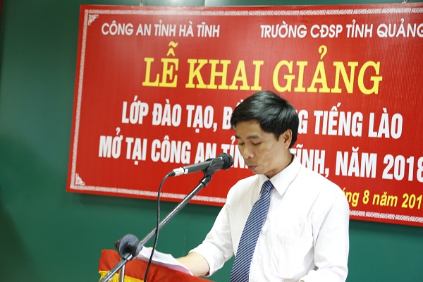 Khai giảng lớp đào tạo, bồi dưỡng tiếng Lào cho cán bộ chiến sỹ Công an tỉnh Hà Tĩnh!