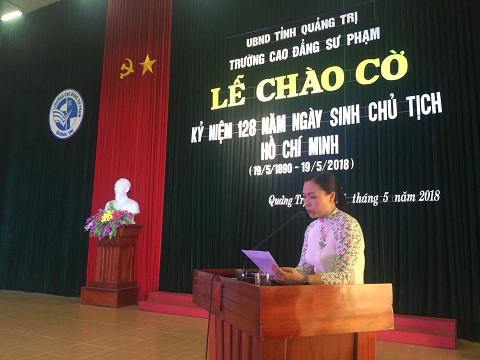 Đoàn trường CĐSP Quảng Trị tổ chức kỷ niệm 128 năm ngày sinh Chủ tịch Hồ Chí Minh (19/5/1890 -19/5/2018) 